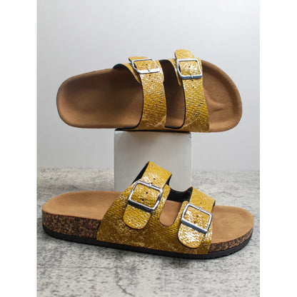 Chanclas de Playa con Suela de Corcho y Superficie de PU