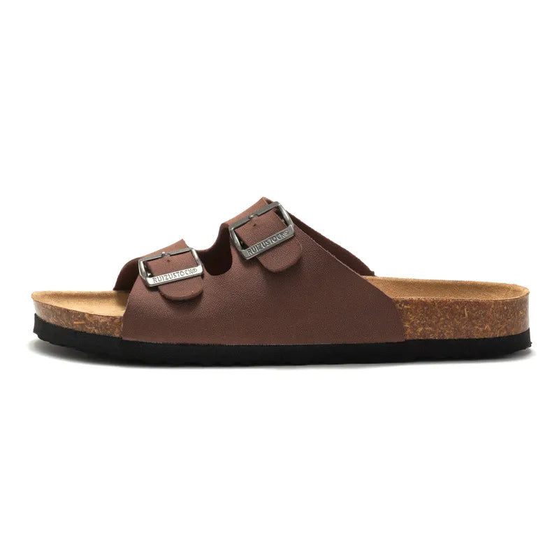 Chanclas de Playa con Suela de Corcho y Superficie de PU