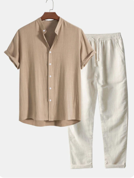 Conjunto de Verano de Algodón y Lino