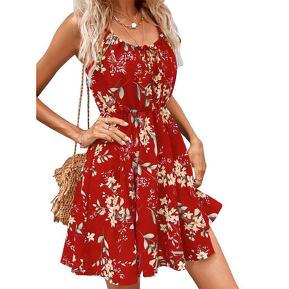 Vestido Estampado Sin Mangas Elegante para Mujer Verano 2023