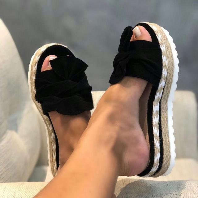 Women's Bow Summer Platform Sandals and Flip-Flops