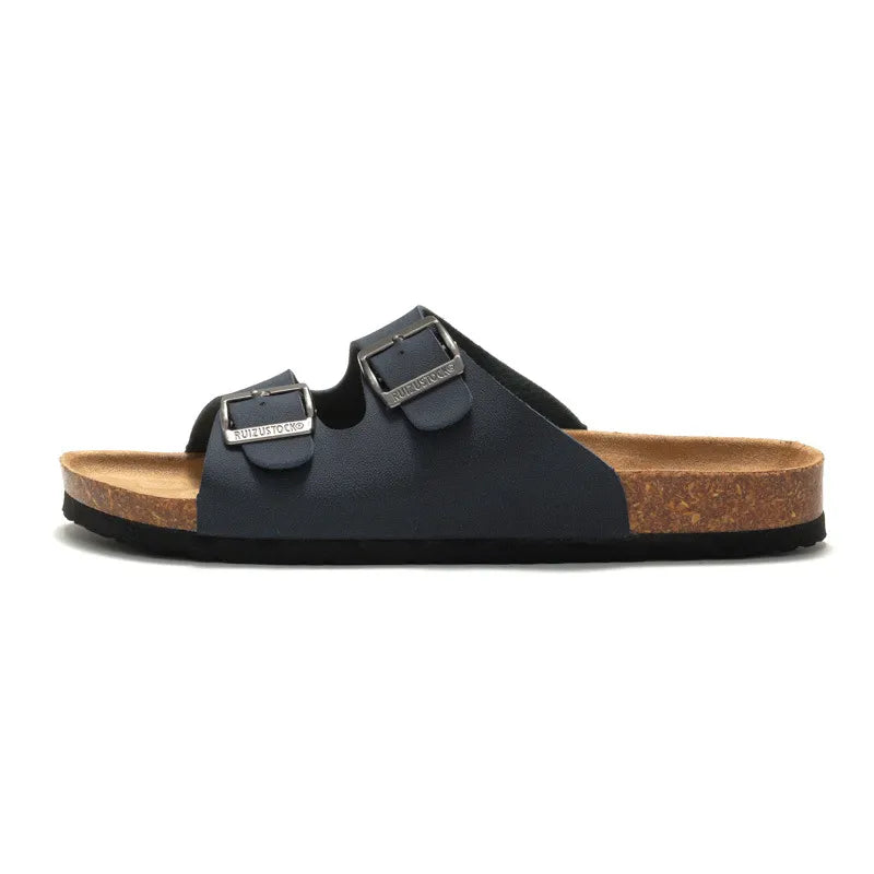 Chanclas de Playa con Suela de Corcho y Superficie de PU