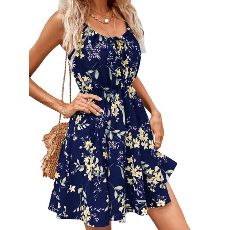 Vestido Estampado Sin Mangas Elegante para Mujer Verano 2023