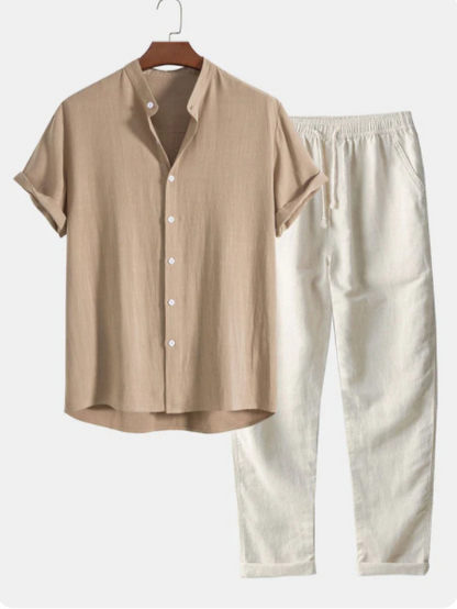 Conjunto de Verano de Algodón y Lino