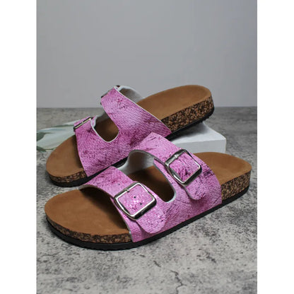 Chanclas de Playa con Suela de Corcho y Superficie de PU