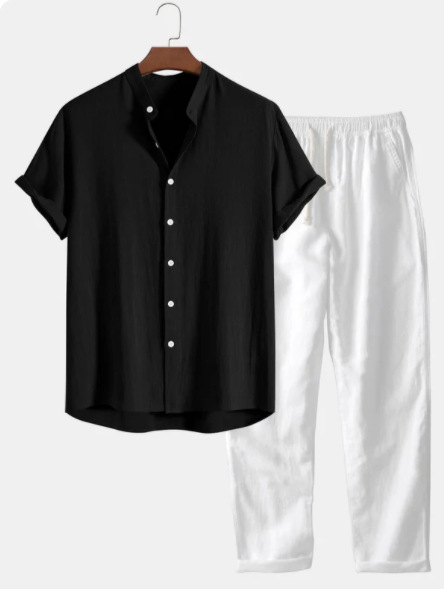 Conjunto de Verano de Algodón y Lino