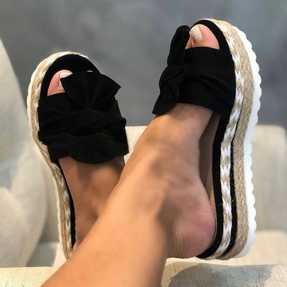 Women's Bow Summer Platform Sandals and Flip-Flops
