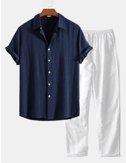 Conjunto de Verano de Algodón y Lino