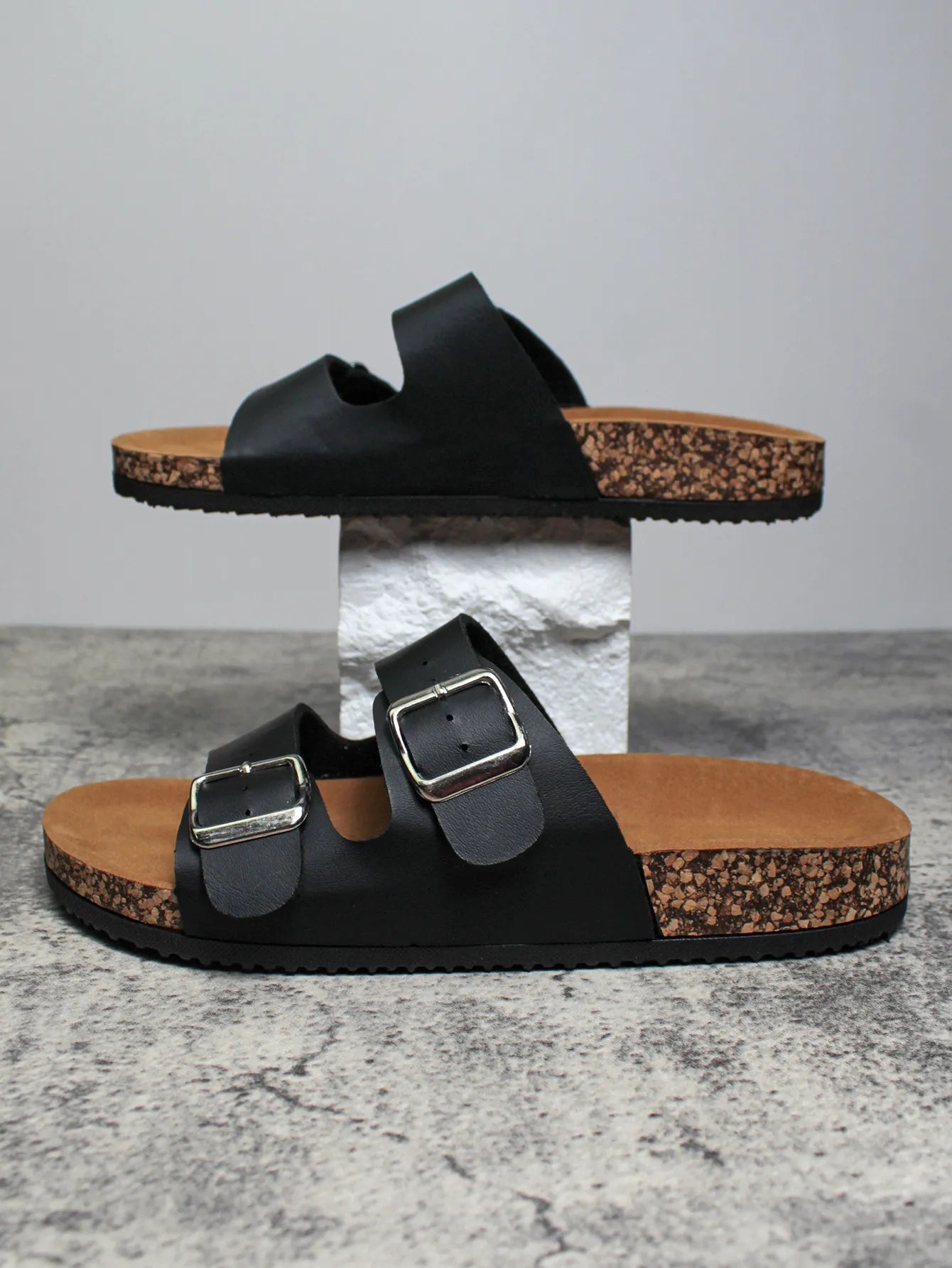 Chanclas de Playa con Suela de Corcho y Superficie de PU