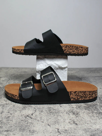 Chanclas de Playa con Suela de Corcho y Superficie de PU