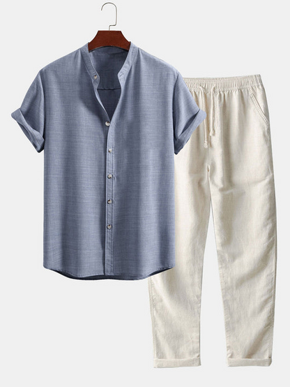 Conjunto de Verano de Algodón y Lino