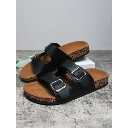 Chanclas de Playa con Suela de Corcho y Superficie de PU