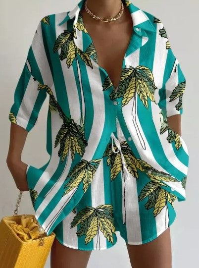 Conjunto Casual de 2 Piezas para Vacaciones de Verano