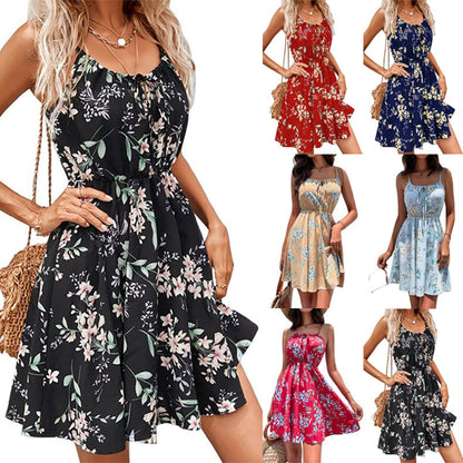 Vestido Estampado Sin Mangas Elegante para Mujer Verano 2023